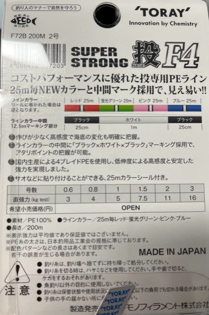 Toray Super Strong Nage F4 - 200m