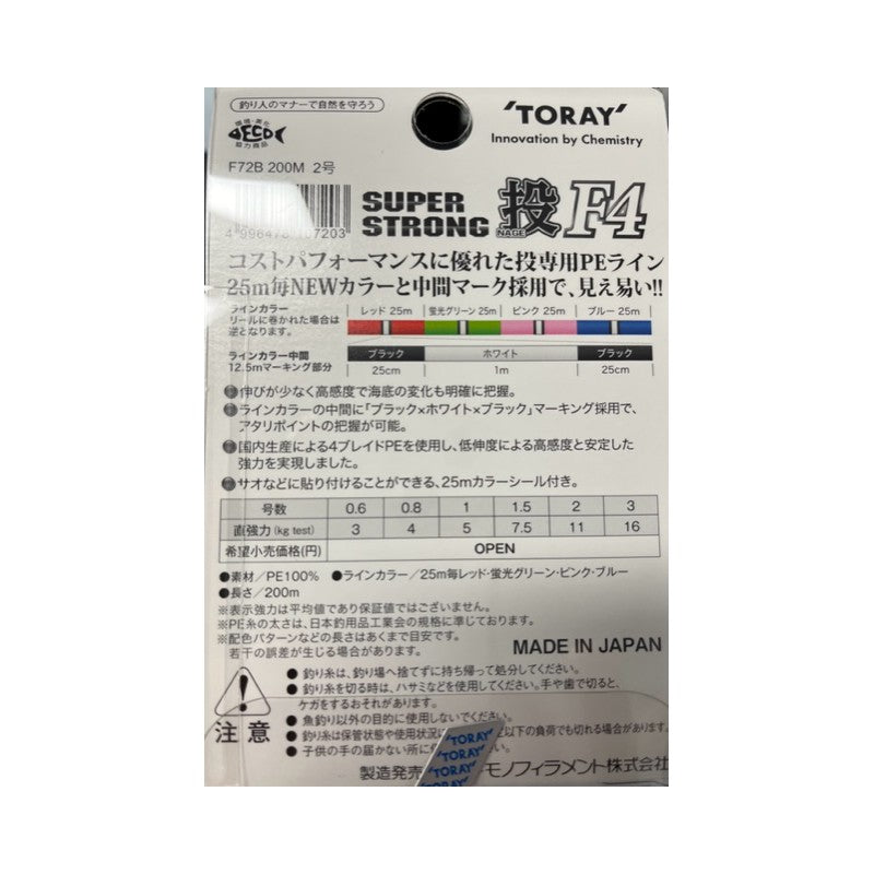 Toray Super Strong Nage F4 - 200m