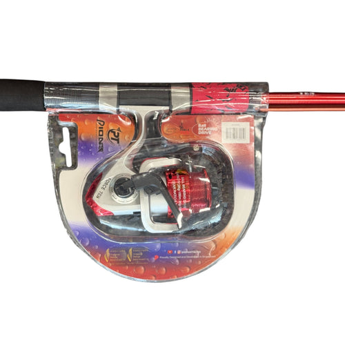 Forceten 6ft Red Fishing Combo