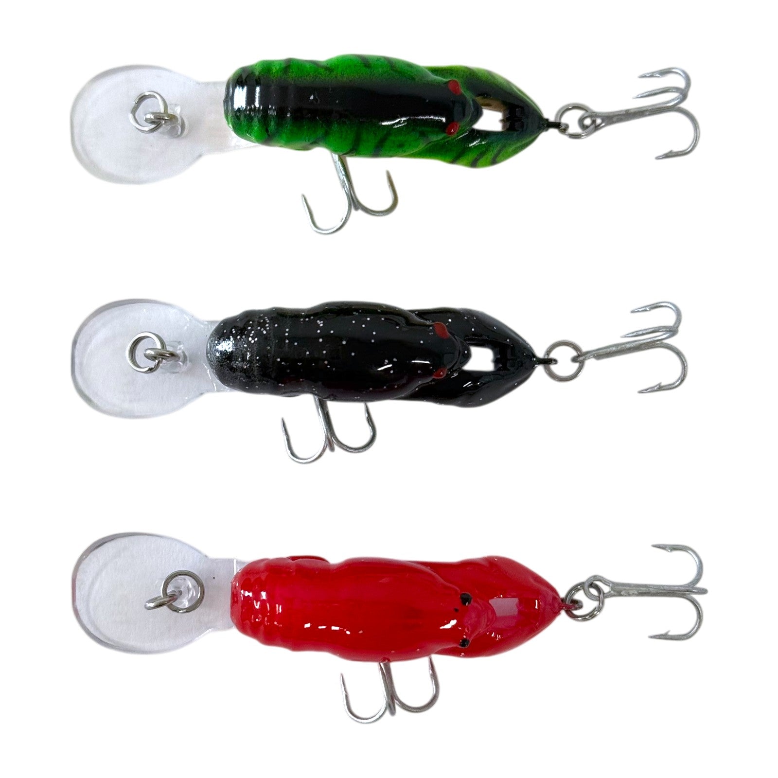 Forceten Size 4 Assorted Colours Outback Yabby Fishing Lure - 3 Pack