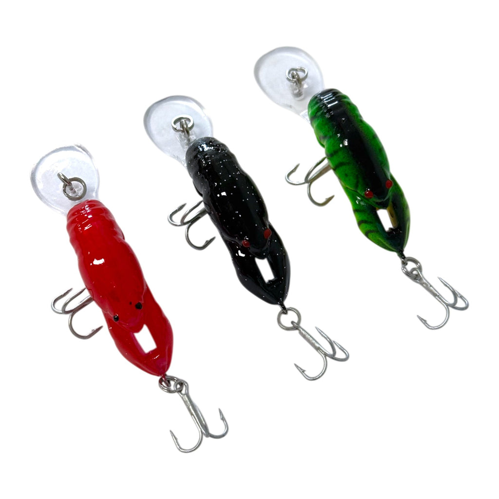 Forceten Size 4 Assorted Colours Outback Yabby Fishing Lure - 3 Pack