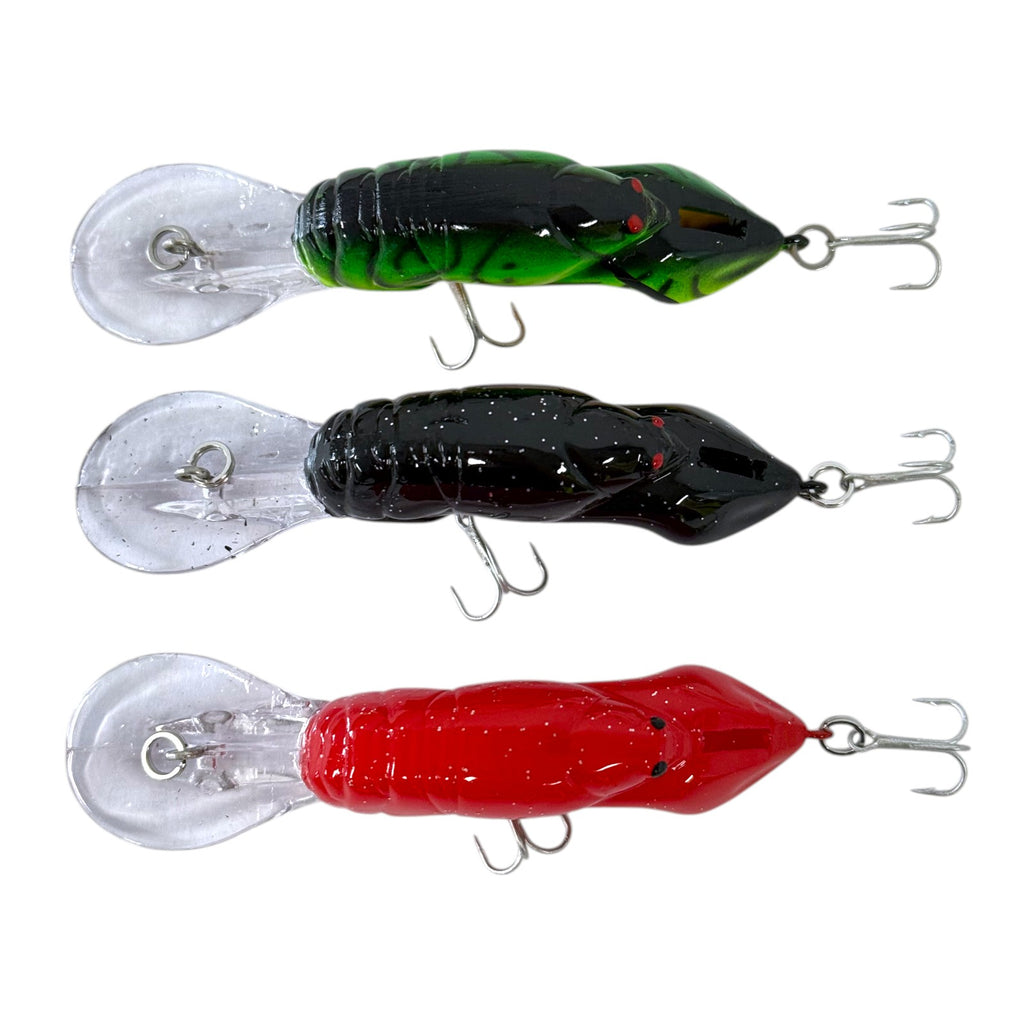 Forceten Size 6 Assorted Colours Outback Yabby Fishing Lure - 3 Pack
