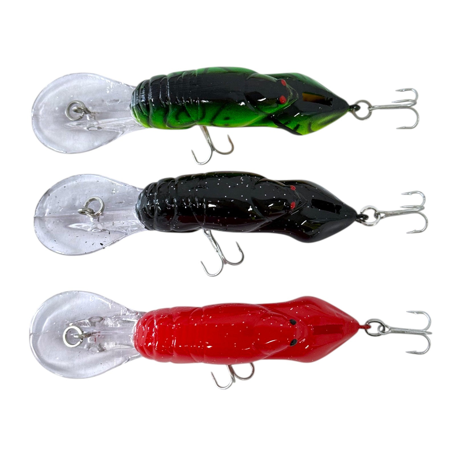 Forceten Size 6 Assorted Colours Outback Yabby Fishing Lure - 3 Pack