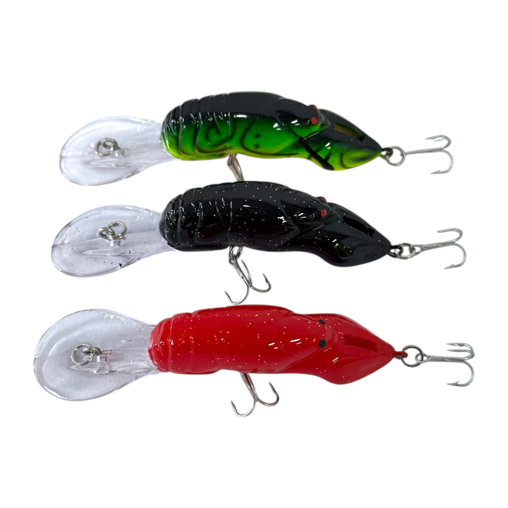 Forceten Size 6 Assorted Colours Outback Yabby Fishing Lure - 3 Pack