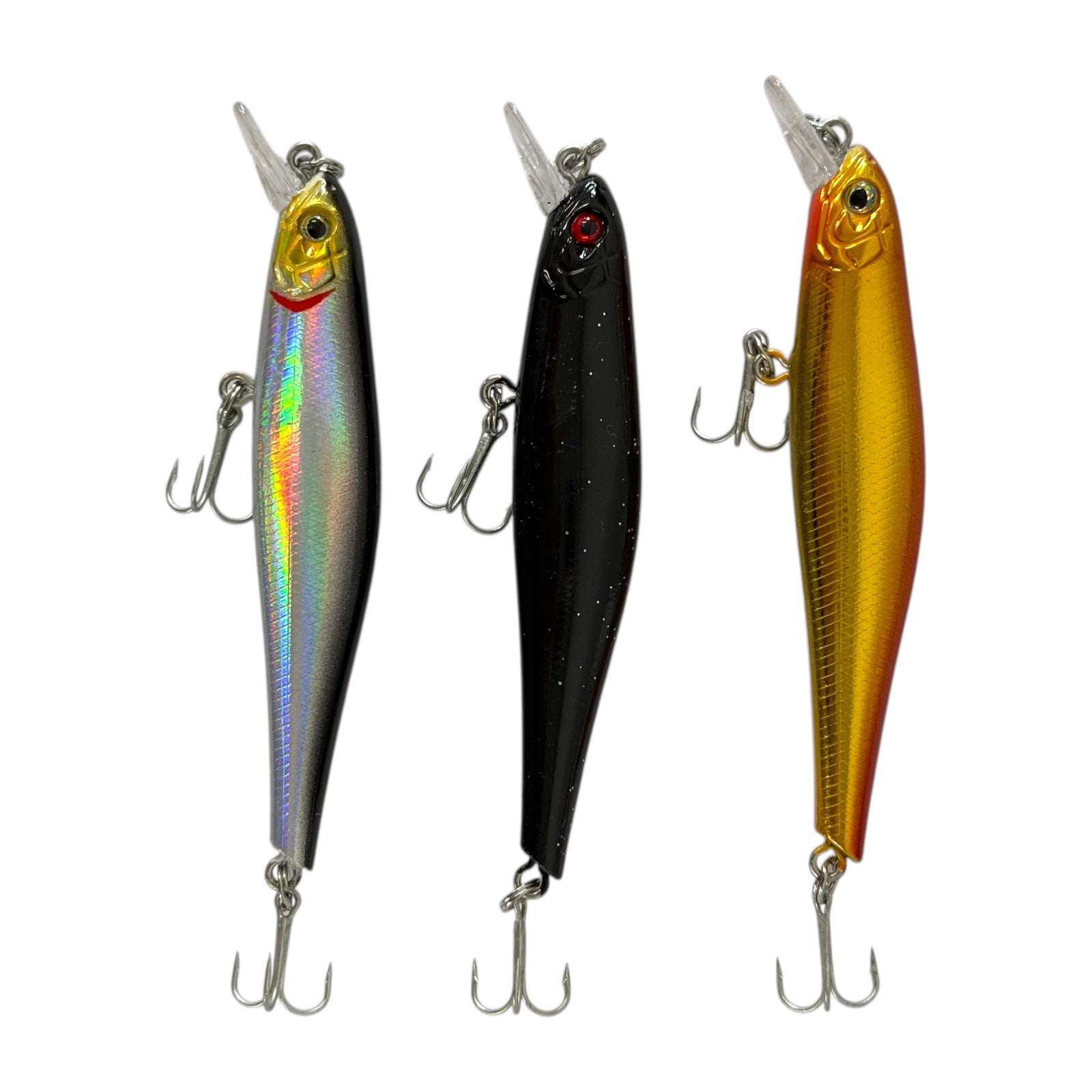 Forceten Size 6 Assorted Colours Outback Minnow Fishing Lure - 3 Pack