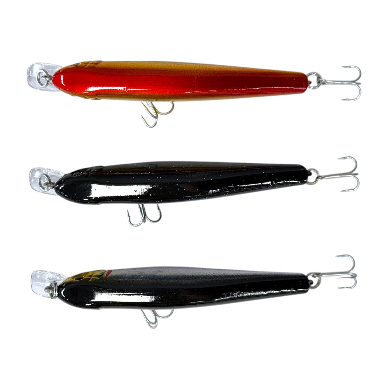 Forceten Size 6 Assorted Colours Outback Minnow Fishing Lure - 3 Pack