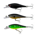 Forceten Size 8 Assorted Colours Outback Minnow Fishing Lure - 3 Pack
