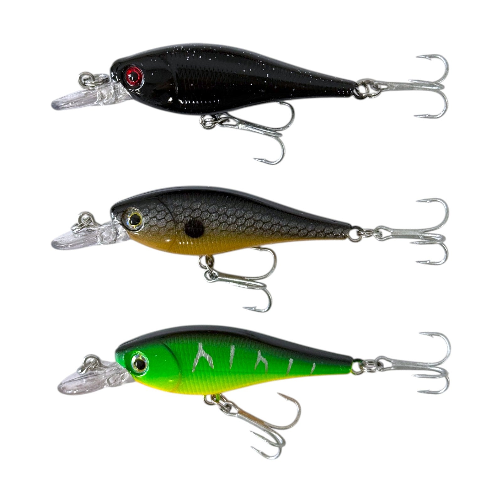 Forceten Size 8 Assorted Colours Outback Minnow Fishing Lure - 3 Pack