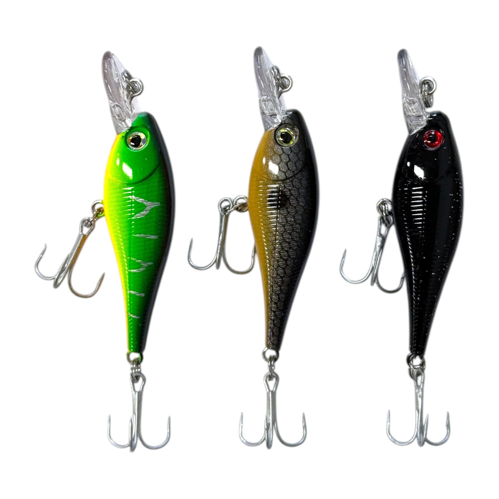 Forceten Size 8 Assorted Colours Outback Minnow Fishing Lure - 3 Pack