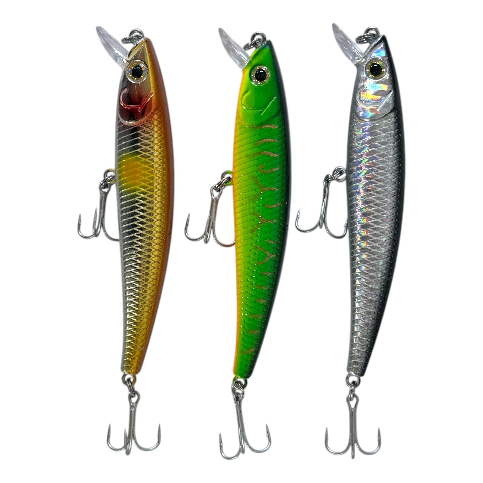 Forceten Size 8 Assorted Colours Outback Jerk Fishing Lure - 3 Pack