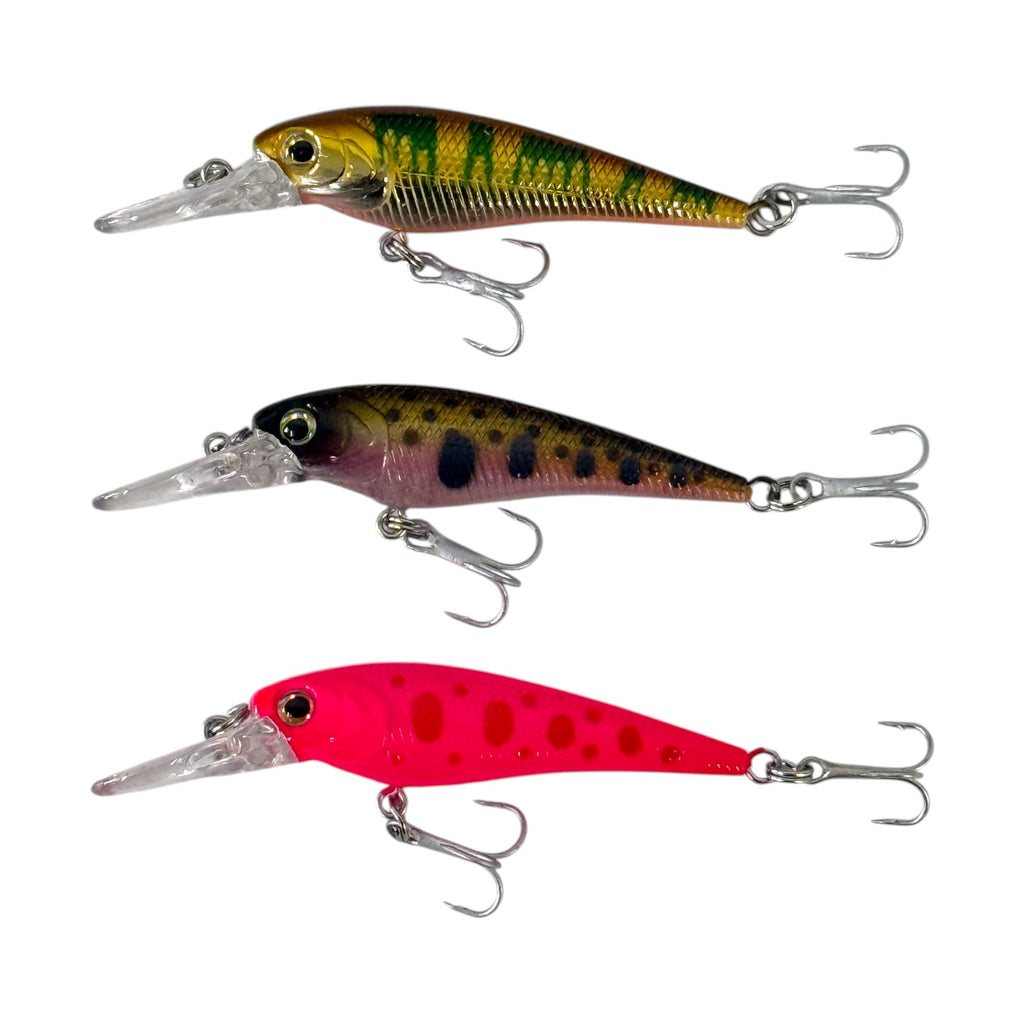 Forceten Size 6 Assorted Colours Outback Billabong Bug Fishing Lure - 3 Pack