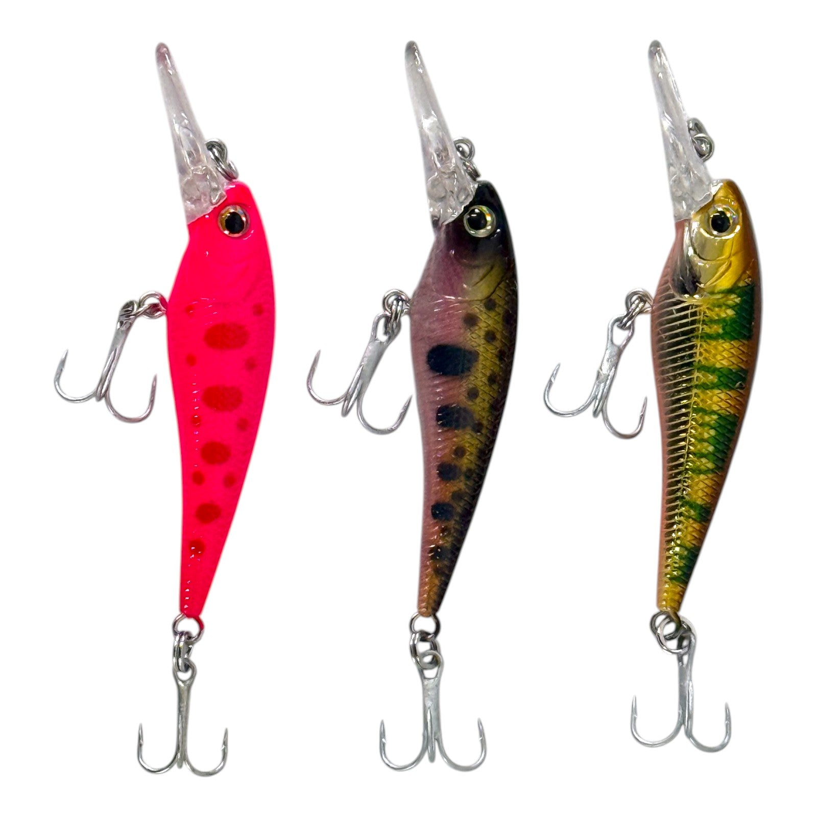 Forceten Size 6 Assorted Colours Outback Billabong Bug Fishing Lure - 3 Pack