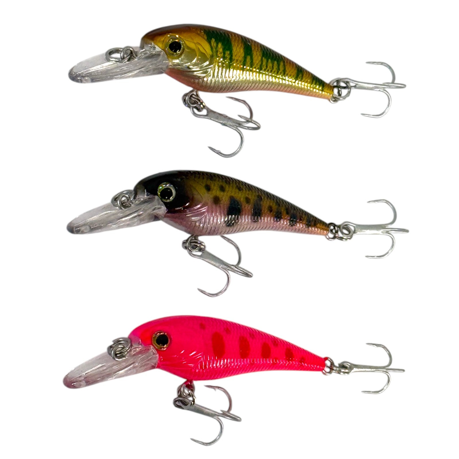 Forceten Size 6 Assorted Colours Outback Billabong Bug Fishing Lure - 3 Pack