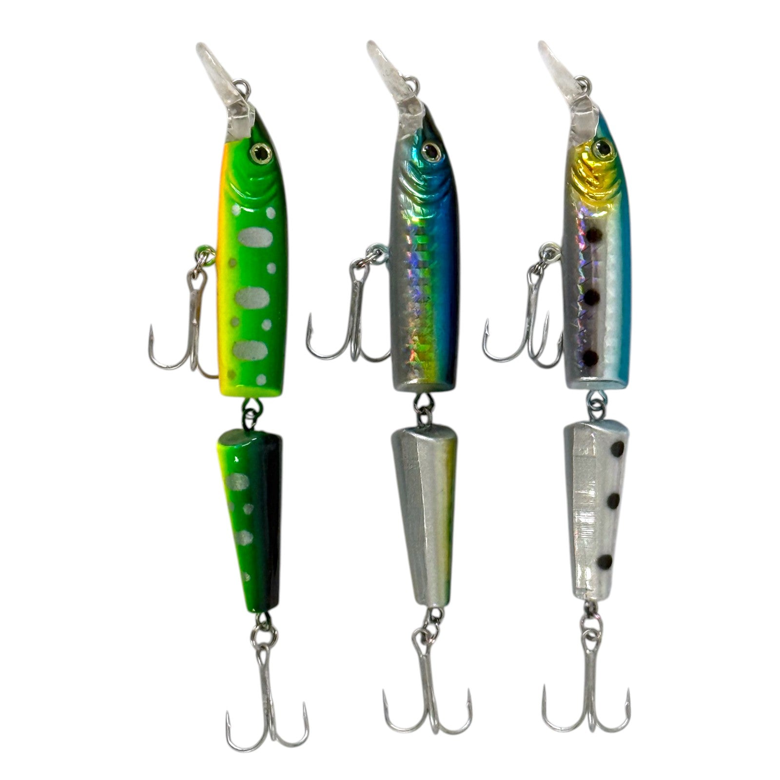 Forceten Size 8 Assorted Colours Outback Wobbler Fishing Lure - 3 Pack