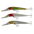 Forceten Assorted Colours Outback Diver Fishing Lure - 3 Pack