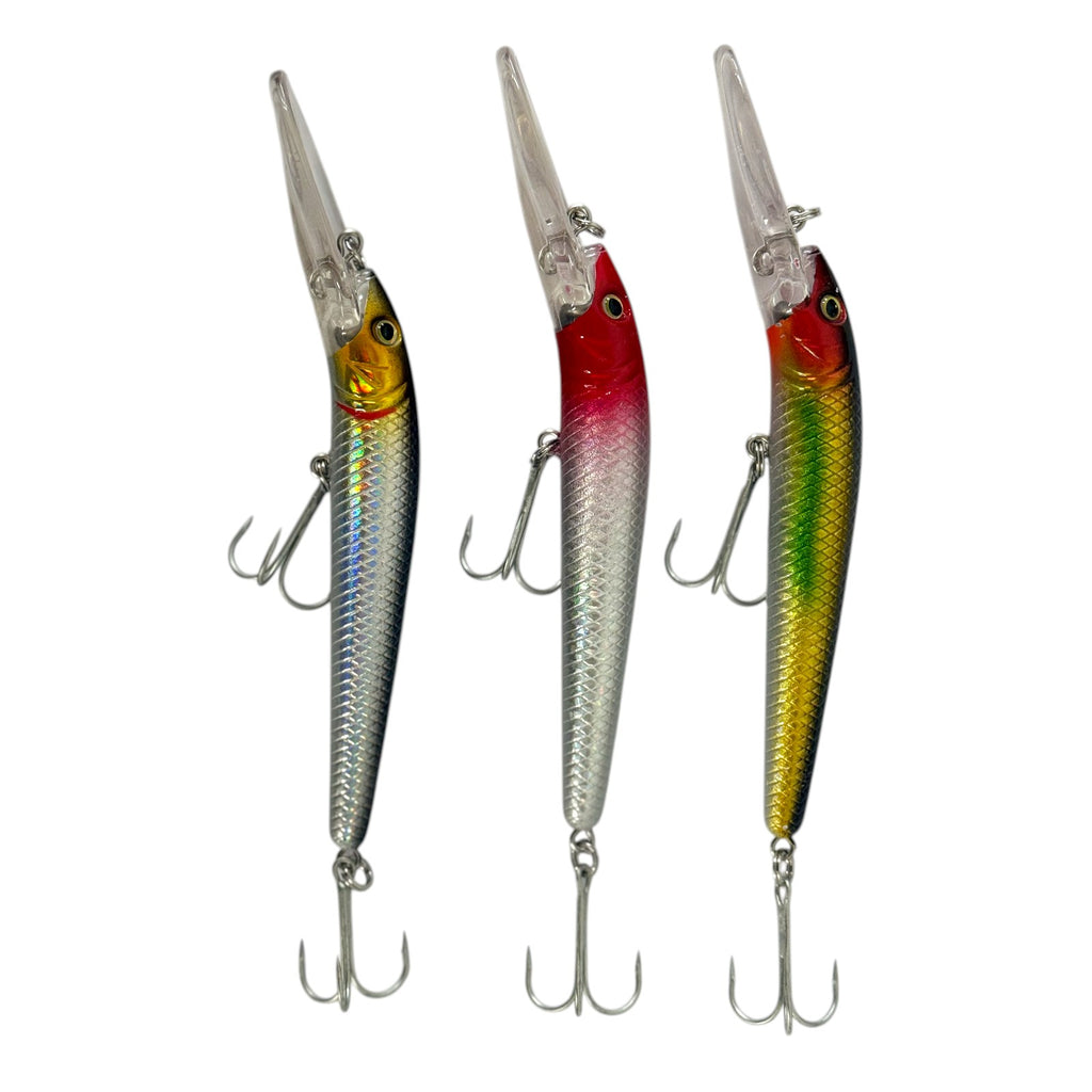 Forceten Assorted Colours Outback Diver Fishing Lure - 3 Pack