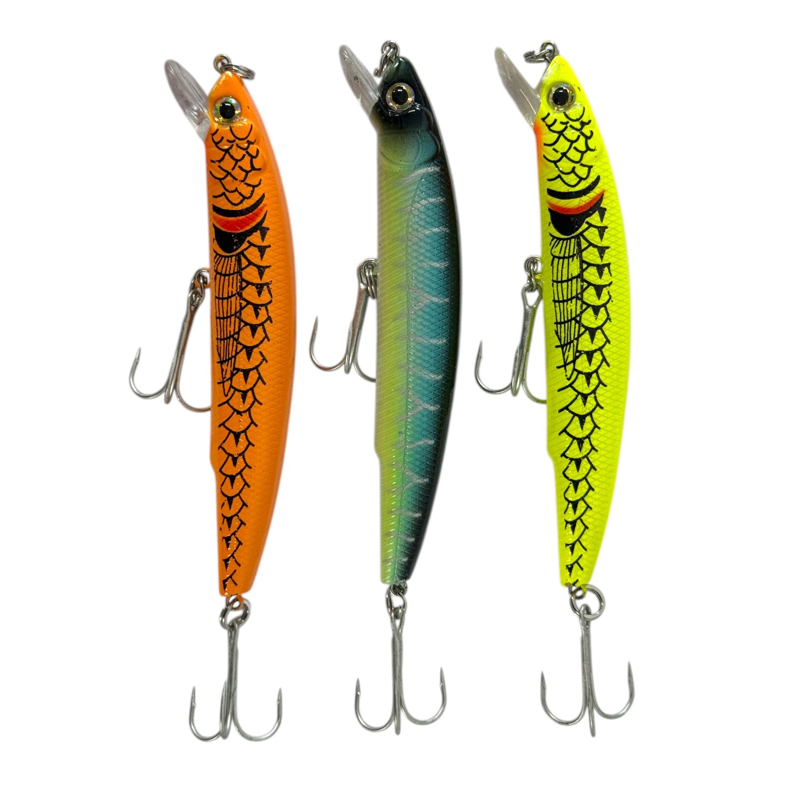 Forceten Assorted Colours Outback Jerk Bait Fishing Lure - 3 Pack