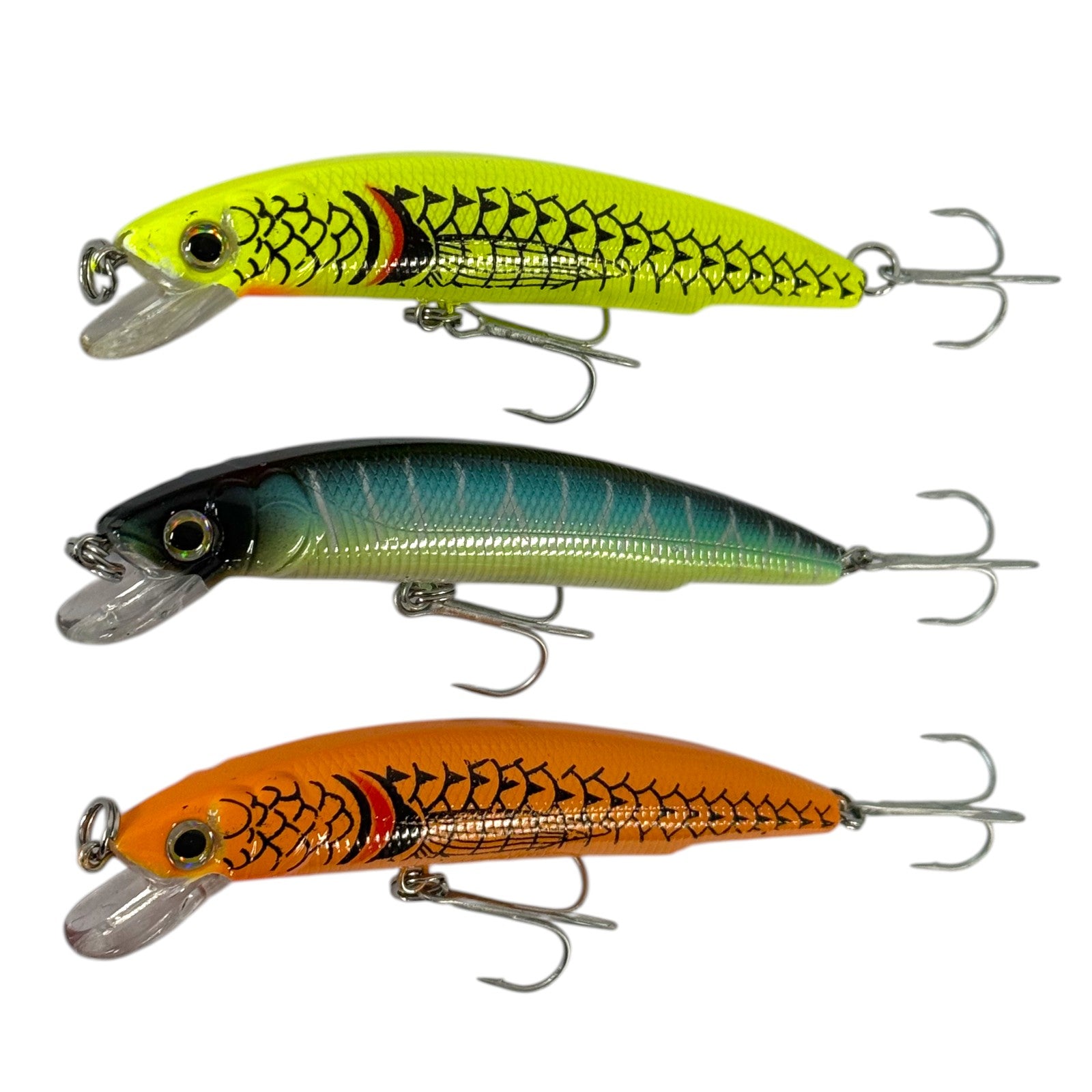 Forceten Assorted Colours Outback Jerk Bait Fishing Lure - 3 Pack