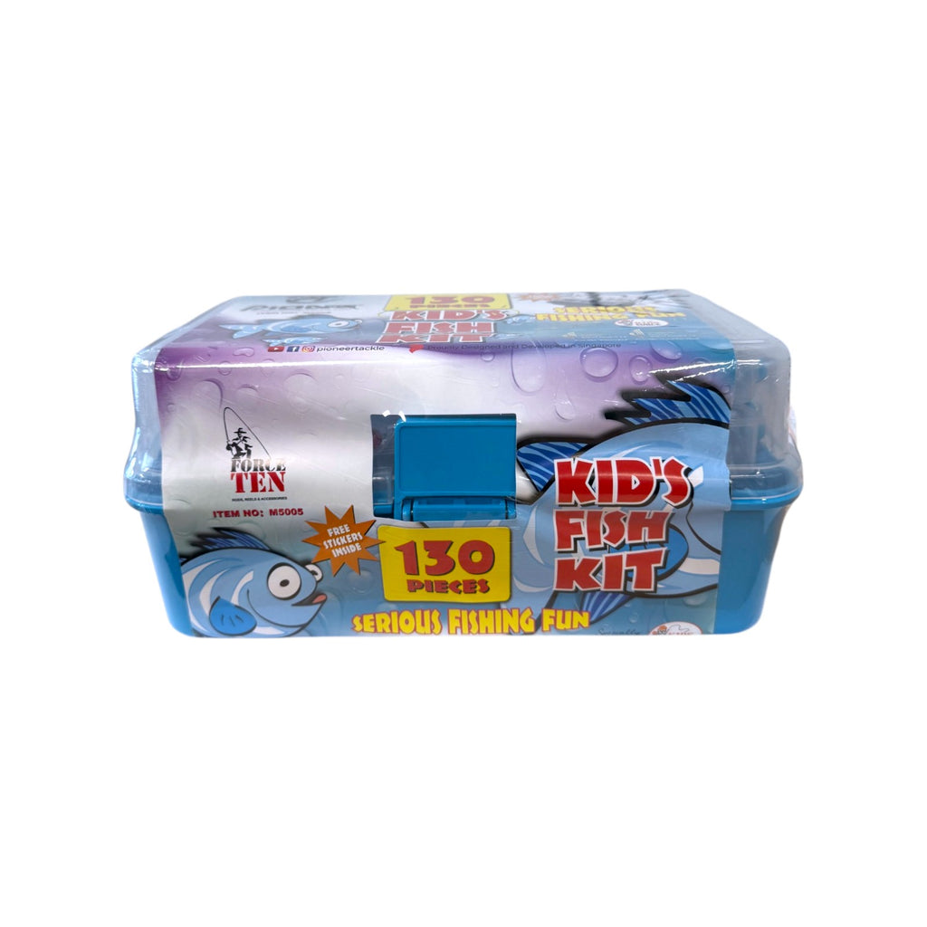 Forceten 130 Piece Kids Fishing Kit - Blue