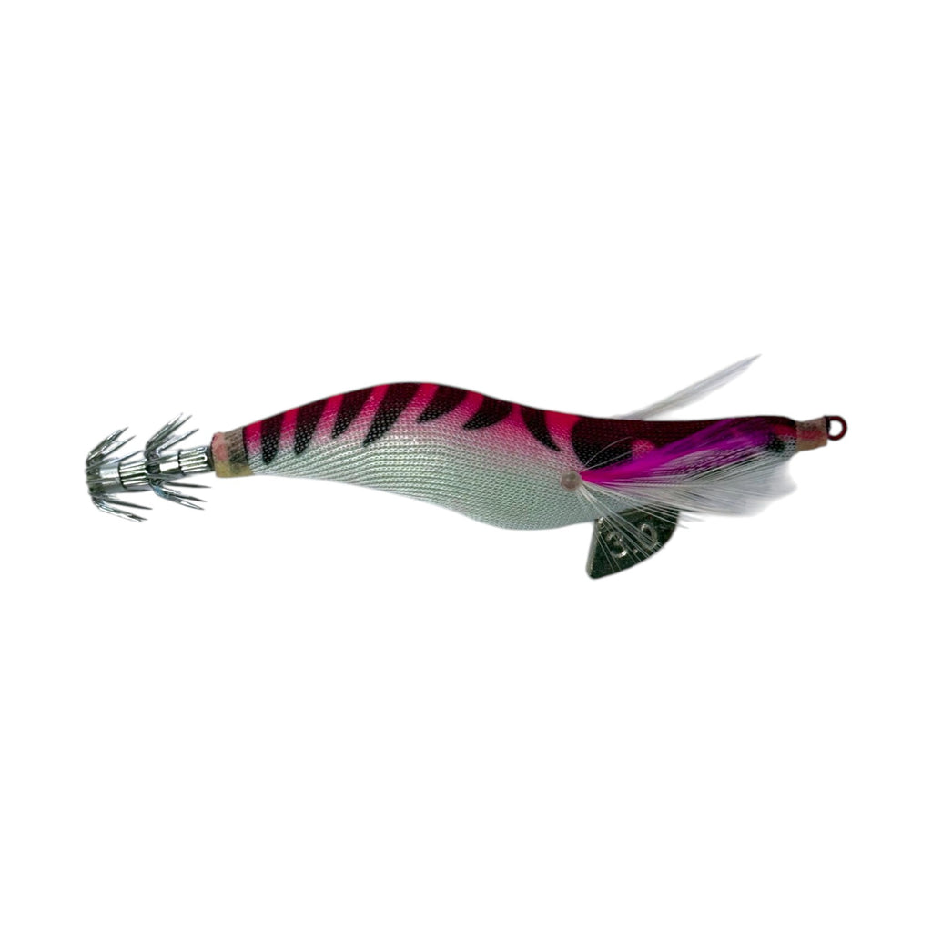 Forceten Inked Squid Jig - Pink Phantom Zebra