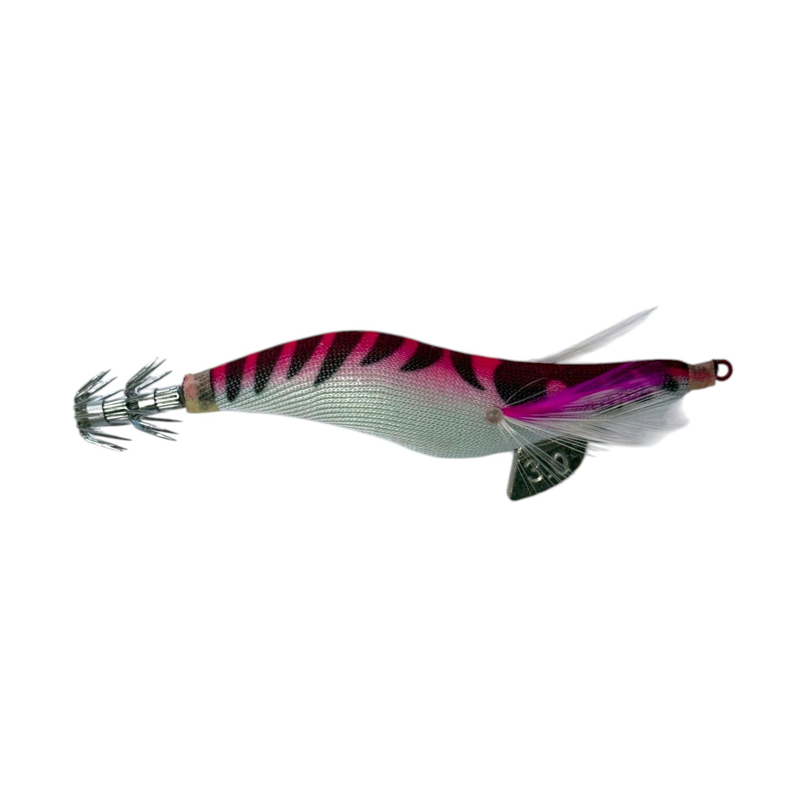 Forceten Inked Squid Jig - Pink Phantom Zebra