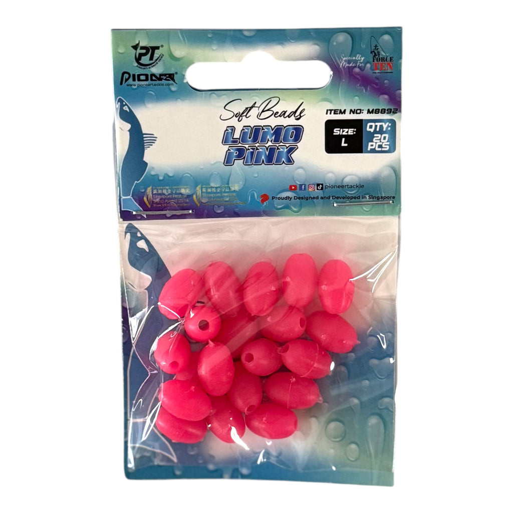 Forceten Pink Soft Beads 20 Pack