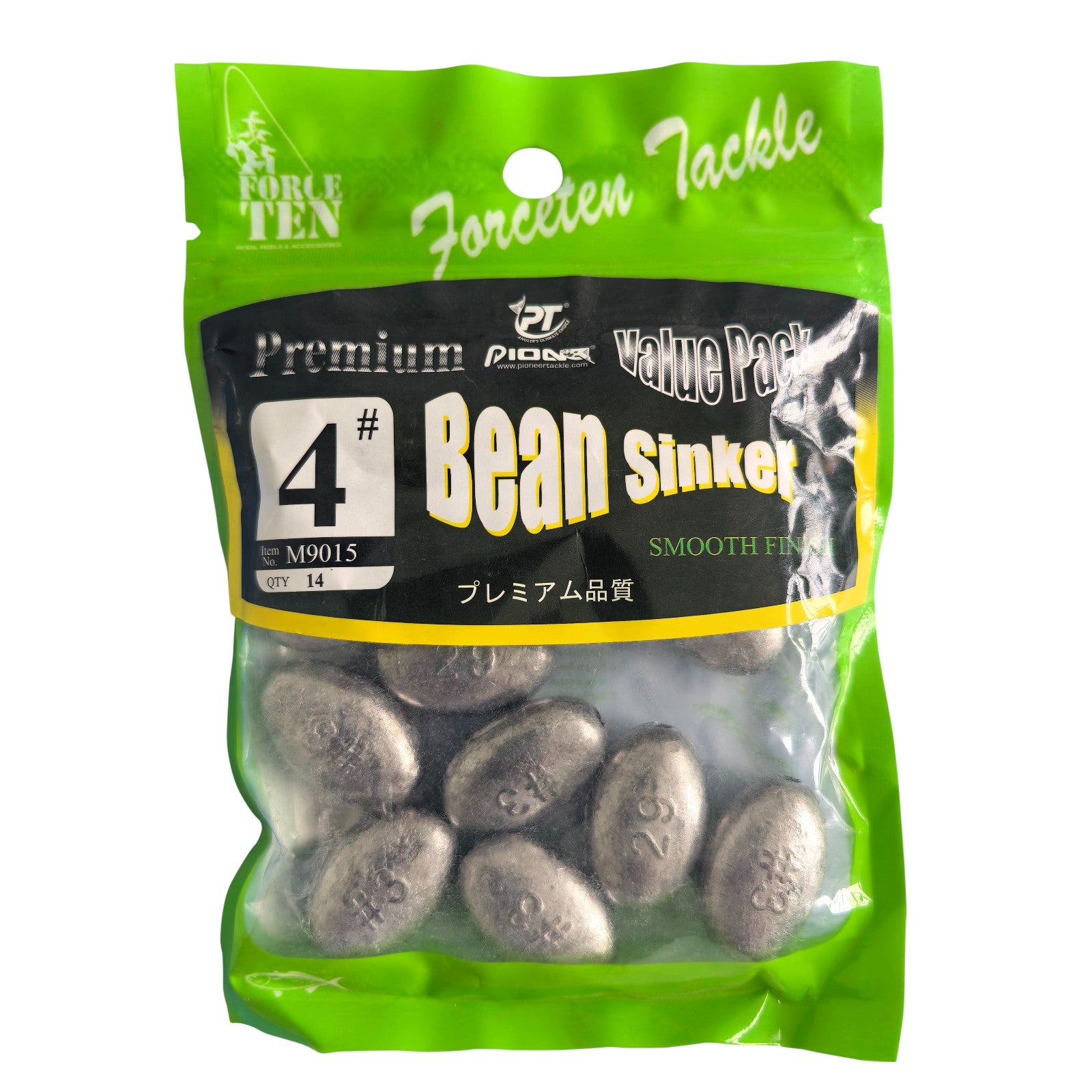 Forceten Size 4 Bean Fishing Sinker Value Pack