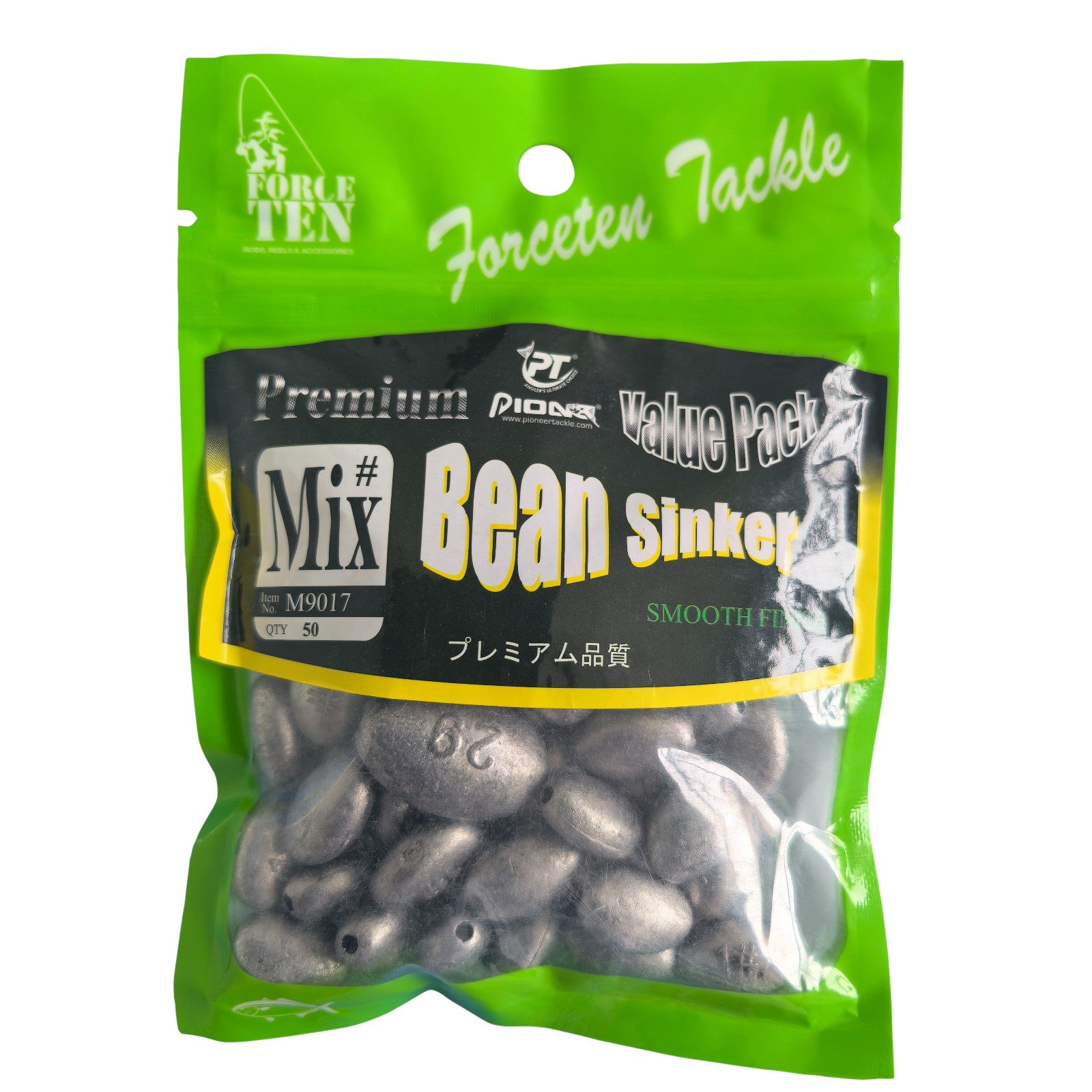 Forceten Mixed Sizes Bean Fishing Sinker Value Pack