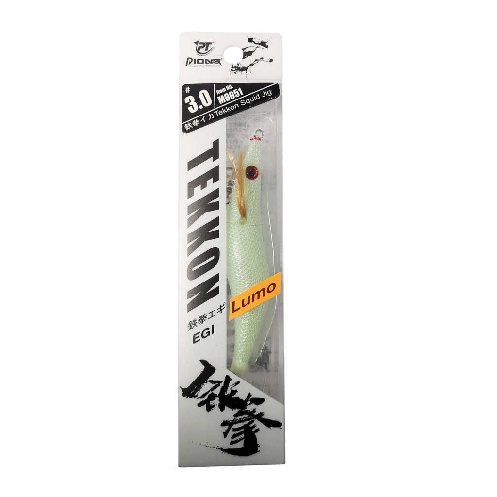 Tekken Assorted Colours Size 3.0 Squid Jigs - 4 Pack