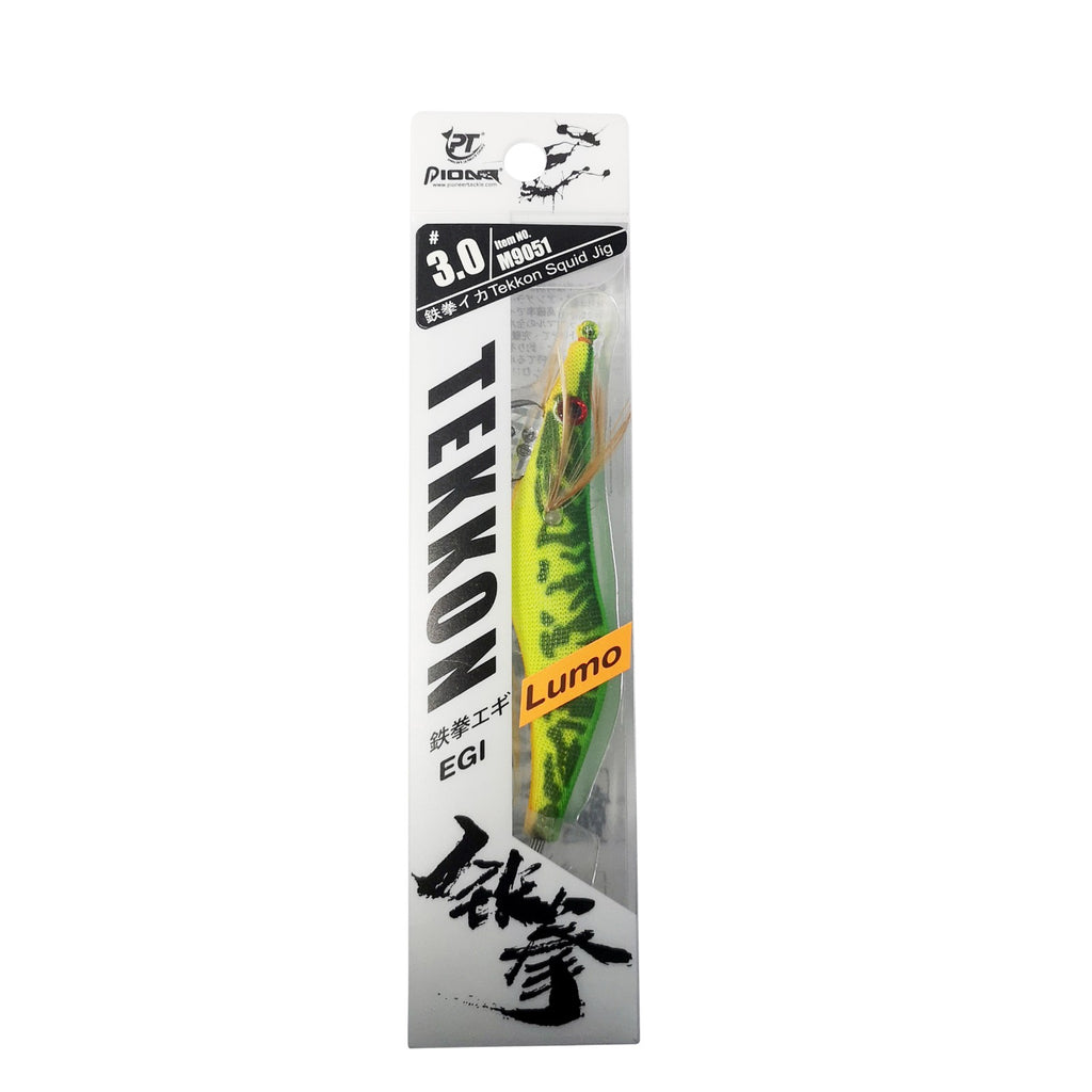 Tekken Assorted Colours Size 3.0 Squid Jigs - 4 Pack