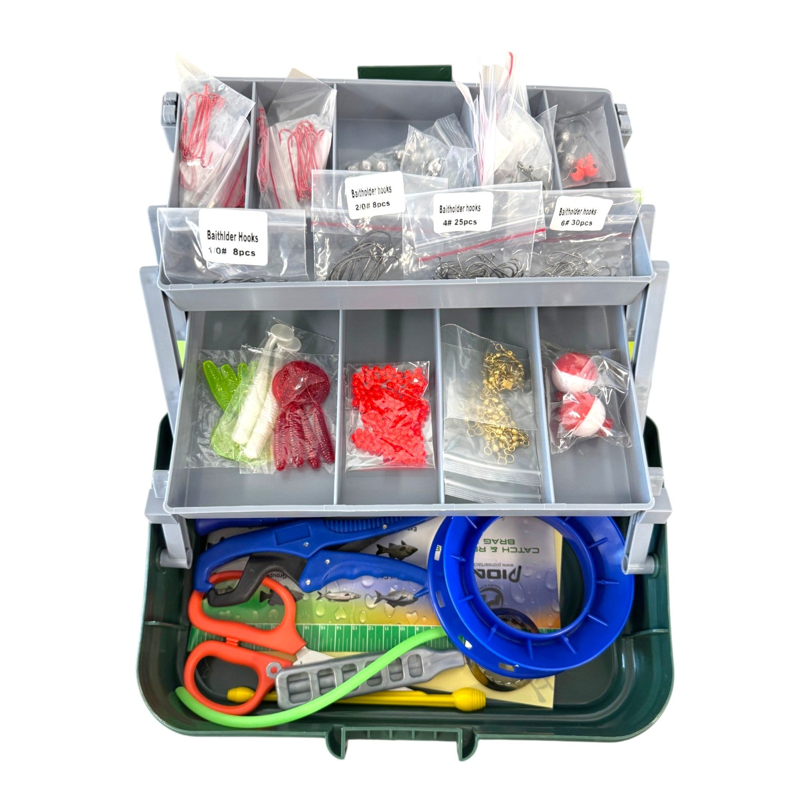 Forceten 400 Piece General Purpose Fishing Tackle Kit - 2 Tray