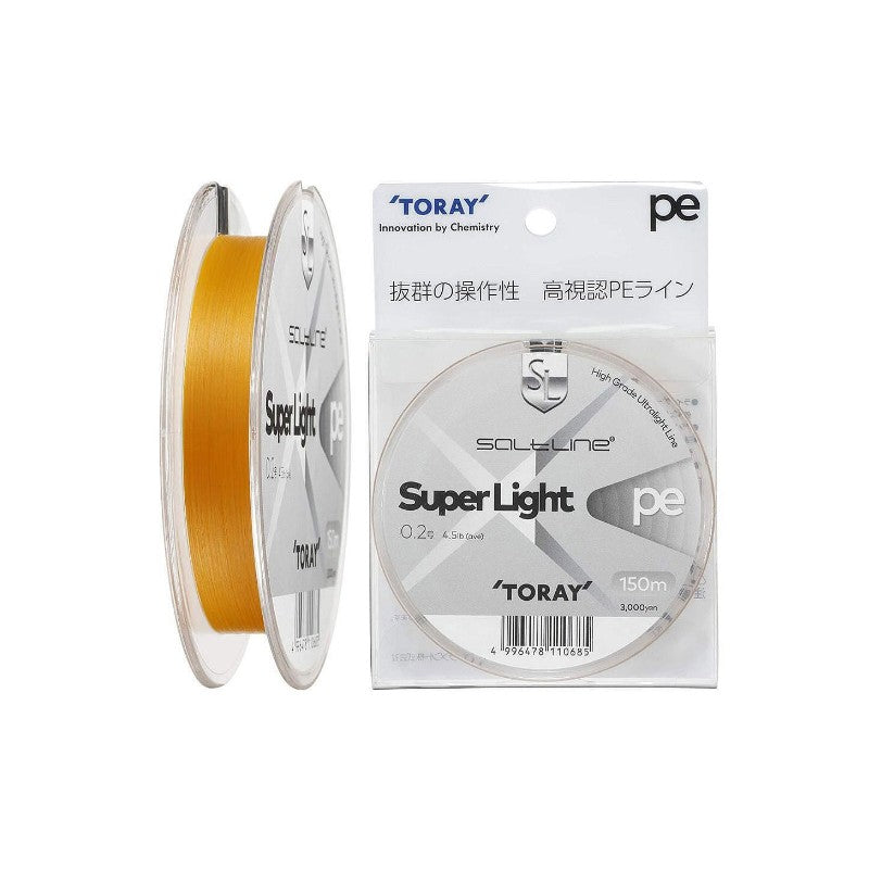 Toray SaltLine Super Light PE Braided Fishing Line 150m – Golden Orange