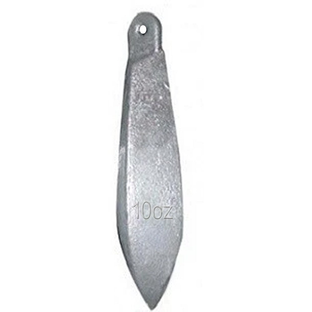 Rivernsea 10oz lead snapper fishing sinker with a smooth finish and eyelet for rig attachment