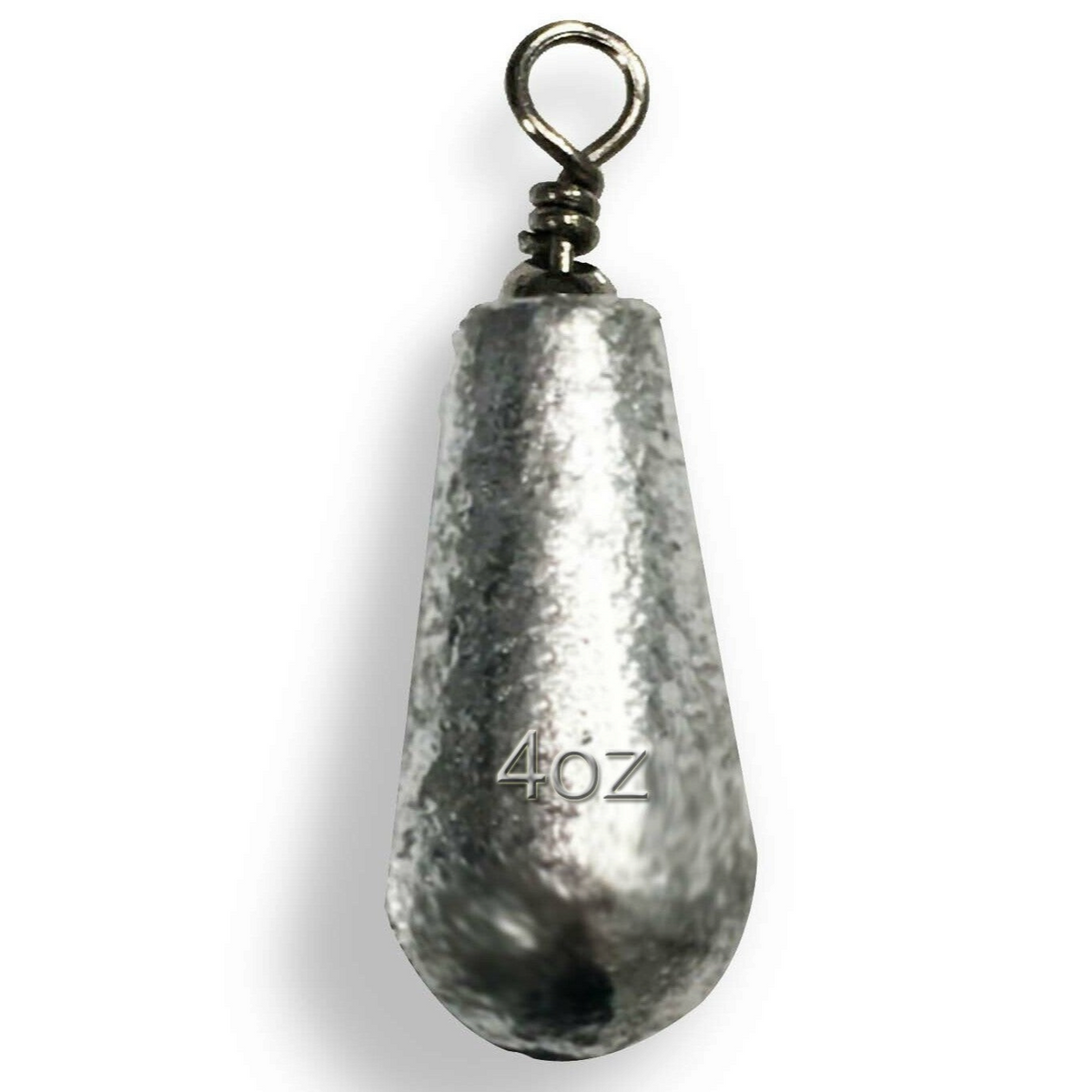 Rivernsea 4oz lead bomb fishing sinker with a smooth CNC finish and integrated metal swivel for fishing rigs