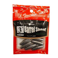 Rivernsea Forceten size 3 barrel fishing sinkers in a clear plastic retail pack for bottom fishing rigs